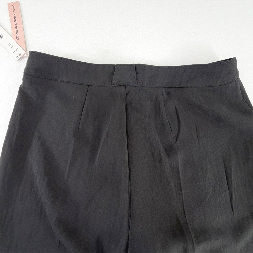 AQUA The New 9-5 Black Wide Leg Pants High Rise Trouser Large Bloomingdale's NWT - Picture 10 of 13